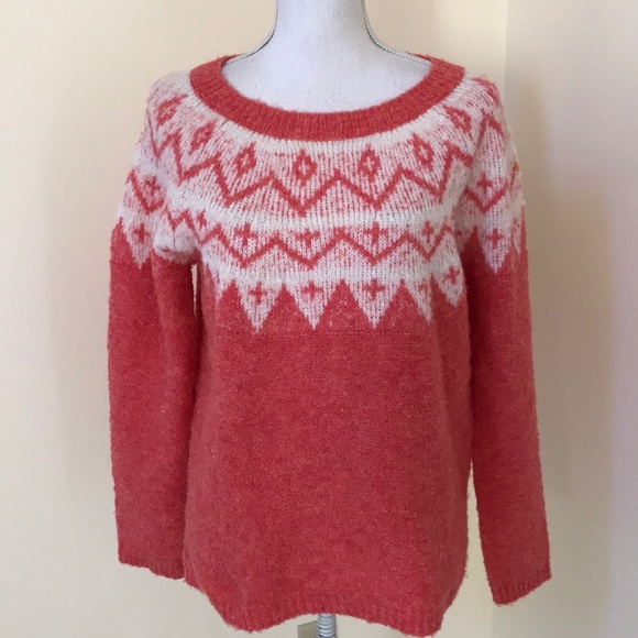 New! Sonoma medium L/S fairisle Crew sweater - Picture 1 of 8